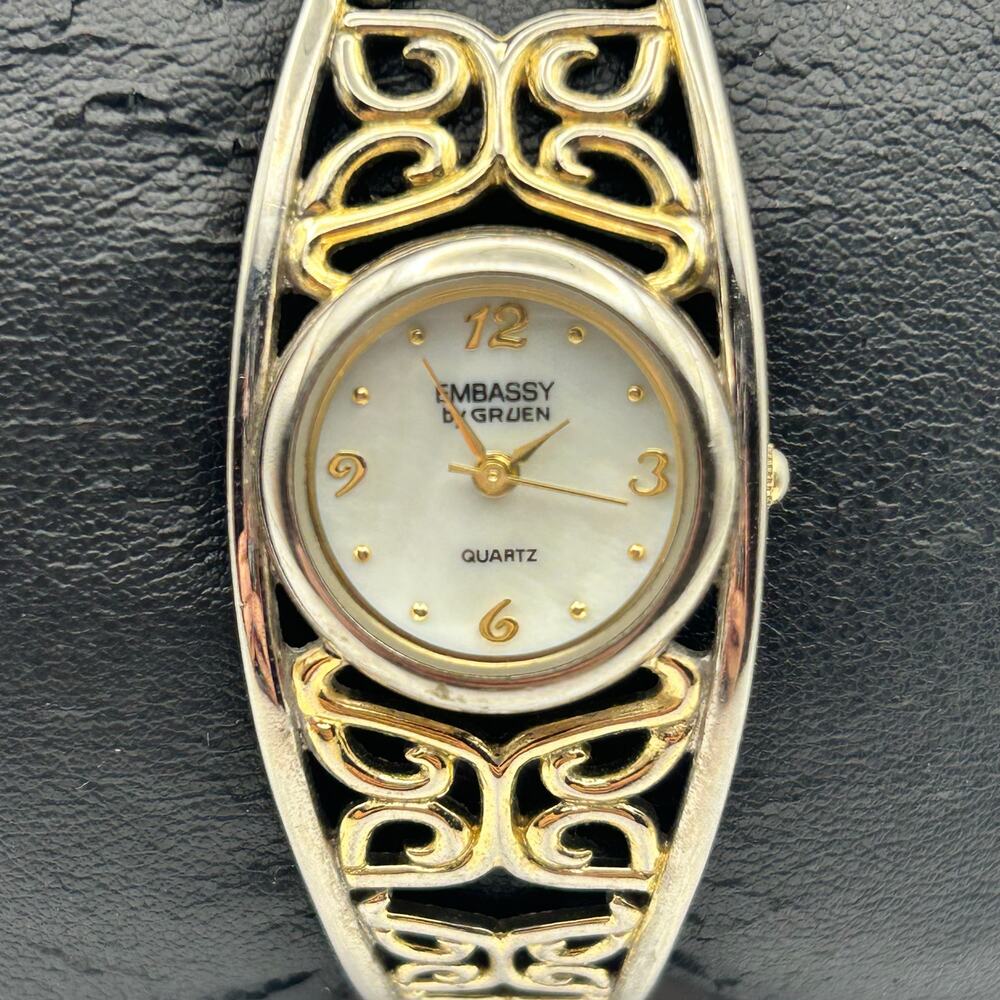 Embassy by Gruen Mother Pearl Women’s Quartz Watch Working